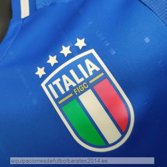 Nuevo 1ª Jugadores Camiseta Italia 2024 Azul Baratas